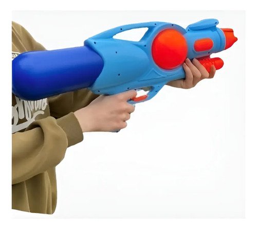Pistola Juguete Lanzador De Agua Grande | Juguete Infantil Azul Acero