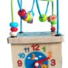 Cubo De Actividades De Madera 5 En 1 Juguete Educativo Crema