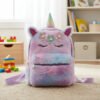 D_600973-MCO99908315072_122025-O.jpg Morral Unicornio Peludito Niñas Maleta Cute Lila Unicornio
