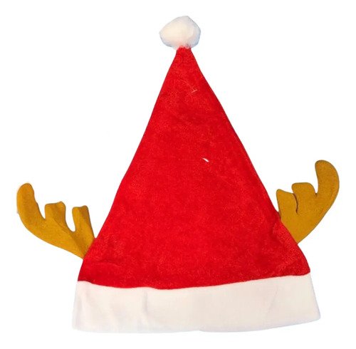Gorro Navidad Estilo Reno X 6 Unids Accesorios Navideños Rojo