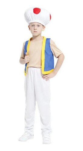 D_601161-MCO72517889467_102023-O.jpg Disfraz Honguito Mario Bros Toad Disfraces Hongo Personajes Blanco Única