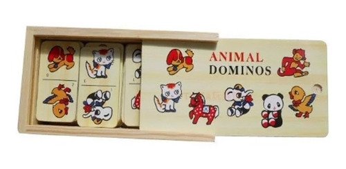 Dominó Madera Niños Juego De Mesa Didácticos Juguetes