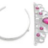 Corona Princesa X6 Unds Accesorio Disfraz Princesa Plateado