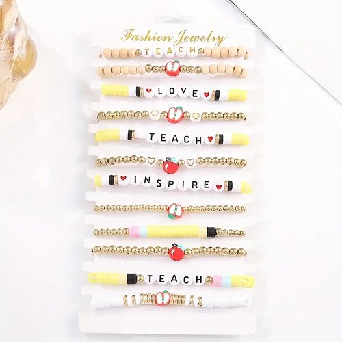 Conjunto De 12 Pulseras Para Profesores  Regalo Perfecto