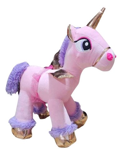 Peluche Unicornio 45cm - Suave Y Colorido Para Niños Rosa