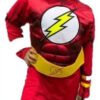 Disfraz De Flash Niño  Superhéroe Velocidad Cómodo