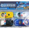 Set De 4 Carros Policía De Retroimpulso Para Niños Carros Policia Azul