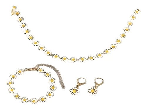 D_606173-MCO83947855721_042025-O.jpg Collar, Aretes Y Manilla De Margarita Regalo Ideal Para Mamá