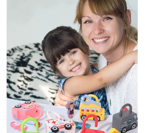 Set Montessori Juego De 6 Candados De Carro Con Llaves