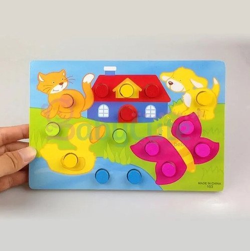 D_606659-MCO42369015936_062020-O.jpg 3 Tablas Colores Montessori + 3 Rompecabezas Bebés Juguetes Madera