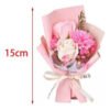 D_609927-MCO83083469610_032025-O.jpg 12 Arreglos Florales Con 3 Flores En Caja De Acetato X12unid Rosa