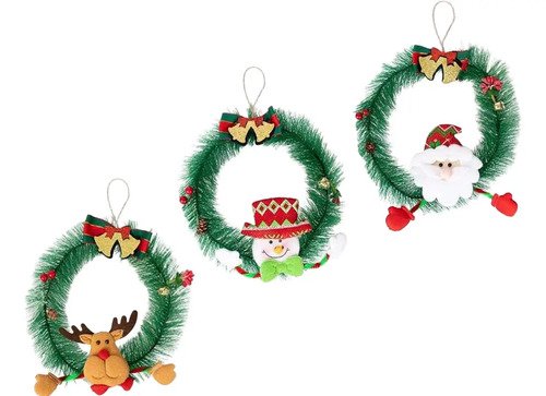 Set De 2 Coronas Navideñas - 3 Diseños Navideños! Verde