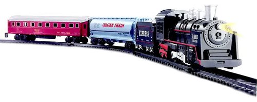 D_610361-MCO80820961961_112024-O.jpg Tren Navideño Pista Locomotora Y Vagones Decoración Navidad 110/220v