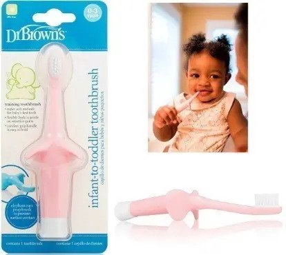 Cepillo Para Bebés Niñas Elefante Rosado Bebés