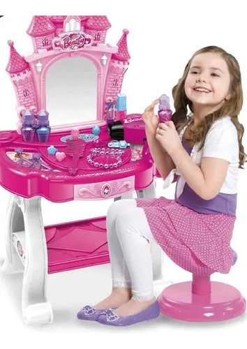 Set De Tocador En Forma De Castillo Y Silla