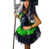 Disfraz Bruja Mujer Verde Mujer Completo Con Sombrero