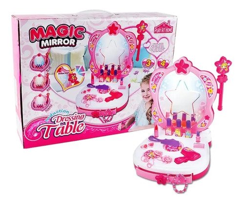 Tocador Espejo Mágico Niñas Maquillaje Juguete