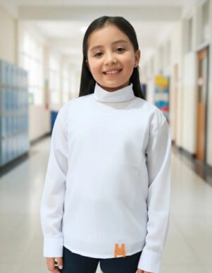 Blusa Cuello Tortuga X3 Unidades Uniforme Escolar Camisa