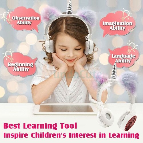 Audífonos Niña Mujer Inalámbricos Bluetooth Unicornio Fm Sd