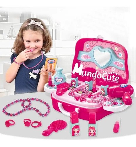D_621243-MCO44195334738_112020-O.jpg Juguete Maquillaje Mini Tocador Niña Bolso Juego Portable