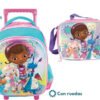 Morral Maleta Con Ruedas Y Lonchera Niñas Princesas Disney Rosa