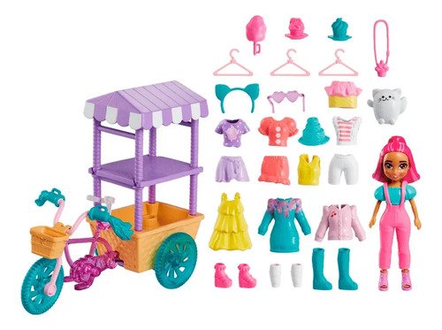Set Polly Pocket Carrito De Bicicleta Dulces Sorpresas