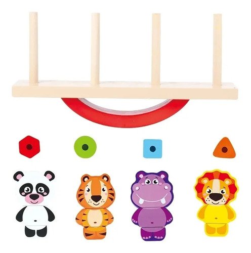 D_623525-MCO31912691875_082019-O.jpg Juego Balancín Madera Animales Montessori Juguetes Juegos