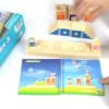 D_624410-MCO80557945392_112024-O.jpg Juego Montessori Madera Bloques De Madera X28 Fichas Caqui