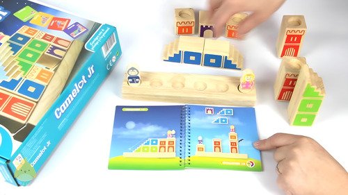 D_624410-MCO80557945392_112024-O.jpg Juego Montessori Madera Bloques De Madera X28 Fichas Caqui