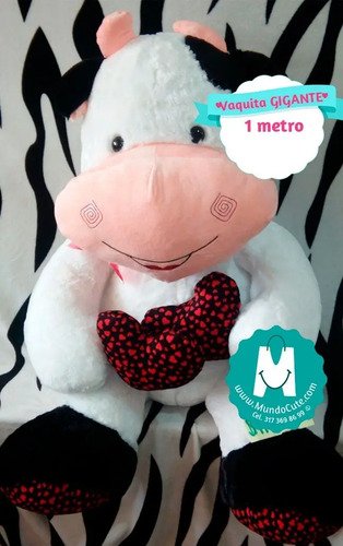 Vaquita Gigante En Peluche De 1 Metro Regalo Feliz Navidad