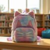 D_625000-MCO100396706501_122025-O.jpg Morral Niña Gato Maleta Gatito Peludito Para Niñas Rosado