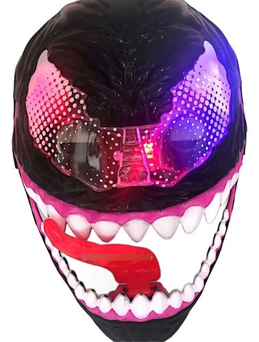 D_625262-MCO81058315741_112024-O.jpg Máscara Venom Con Luces Led Para Niños Negro Venom