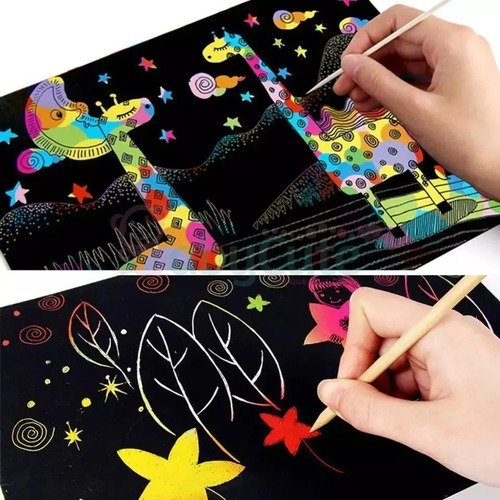 Libreta Mágica Cuaderno Artística Arcoiris Rainbow Scratch