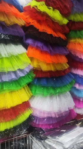 Tutu Con Luces Niña  Disfraz Fiesta Infantil Cosplay Variado Unica