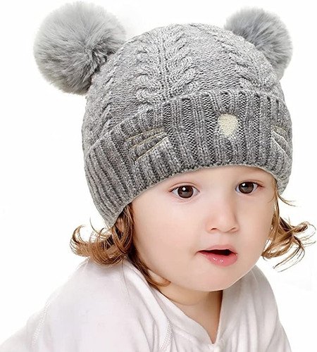 D_628490-MCO54984916027_052023-O.jpg Gorro Lana Para Bebé Protección Invierno Niños Gorros Frío
