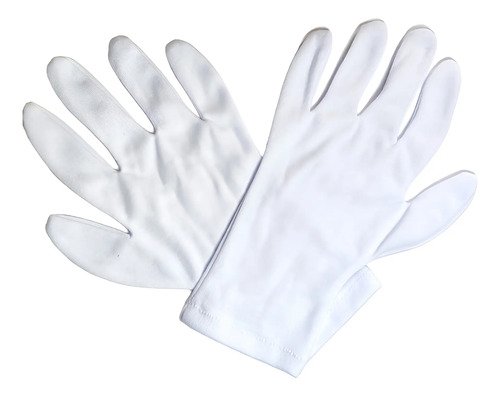D_628632-MCO82480929615_022025-O.jpg Docena Guantes Blancos Todas Las Tallas Poli - Algodon