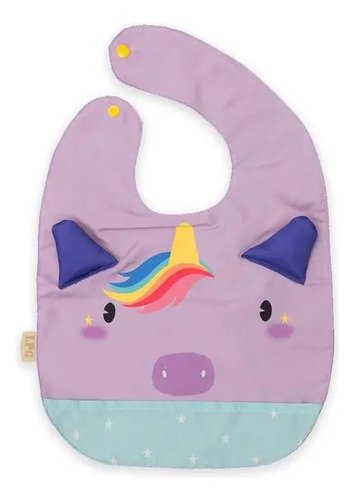 Babero Bebe Niña Antifluido Secado Rapido Facil Lavado Unico Rosa Pálido