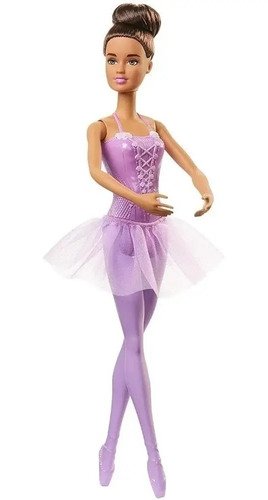 Muñeca Barbie Bailarina De Ballet Vestico Color Lila Morado