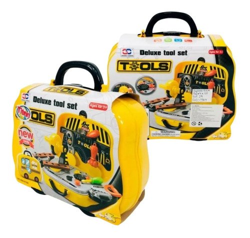 Set Maleta Bus Herramientas Caja Plastico Juguete Completo