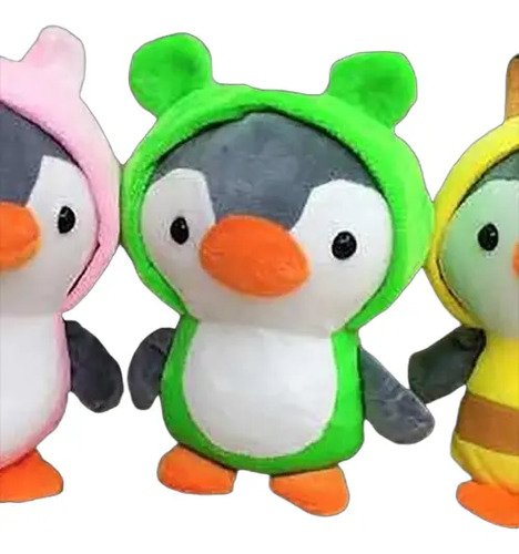 Peluche Pingüino 18cm - Tierno Y Compacto Gris