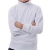 Buzo Blanco Cuello Torturga Algodón Niños Escolar Uniforme