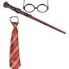 Harry Potter Kit Disfraz Incluye Gafas, Corbata Y Gafas Cosplay Disfraces Chocolate Única
