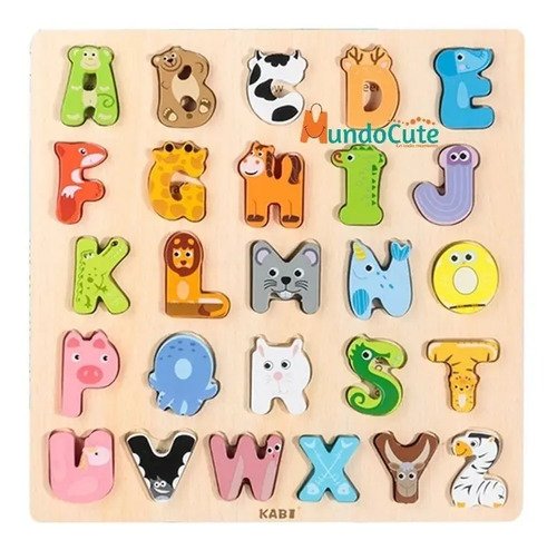 D_631559-MCO43386943022_092020-O.jpg Abecedario Animales Madera Montessori Juguetes Niños Juegos Pastel