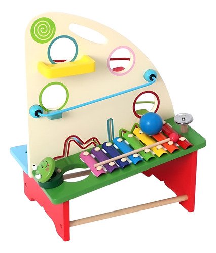 D_631717-MCO82920783446_032025-O.jpg Juego Xilofono Mesa Multifuncional Piano En Madera Para Niño