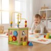 D_631795-MCO91839544200_092025-O.jpg Cubo Multifuncional Madera Montessori Didacticos Juguetes Multicolor