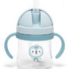 D_633520-MCO90315796457_082025-O.jpg Vaso Pitillo Botilito Antiderrame 250 Ml Para Niños Bebes Azul Claro Leoncito