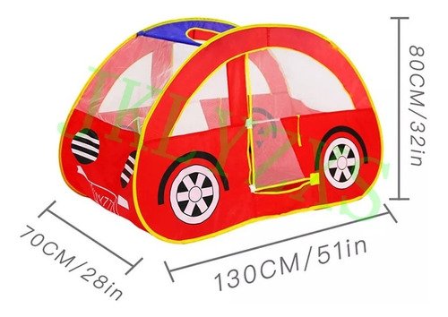 Carpa Para Niño Forma De Carro Cars Juguetes Niño 20% Off