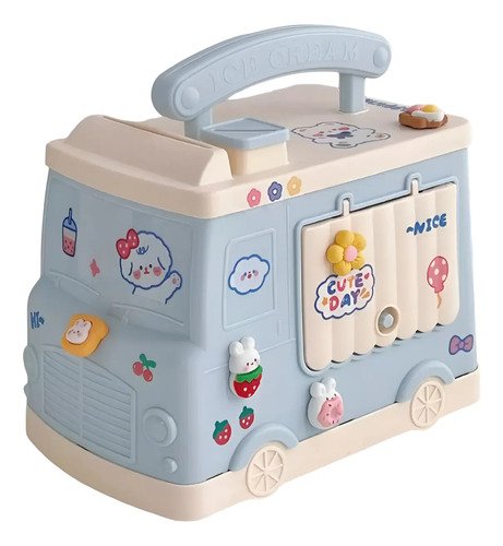 D_634749-MCO77776736317_072024-O.jpg Alcancia Infantil Kawaii + Stikers Y Pines Lisa Crema