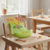 Babero Silicona Para Bebé Fácil Limpieza Baberos Oferta Animales Verde Limón Bebés