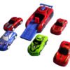 Carros Con Lanzador Juguete Divertido Niños Rojo